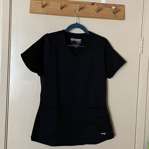 Grey's Anatomy Women's Black V-Neck Scrub Top